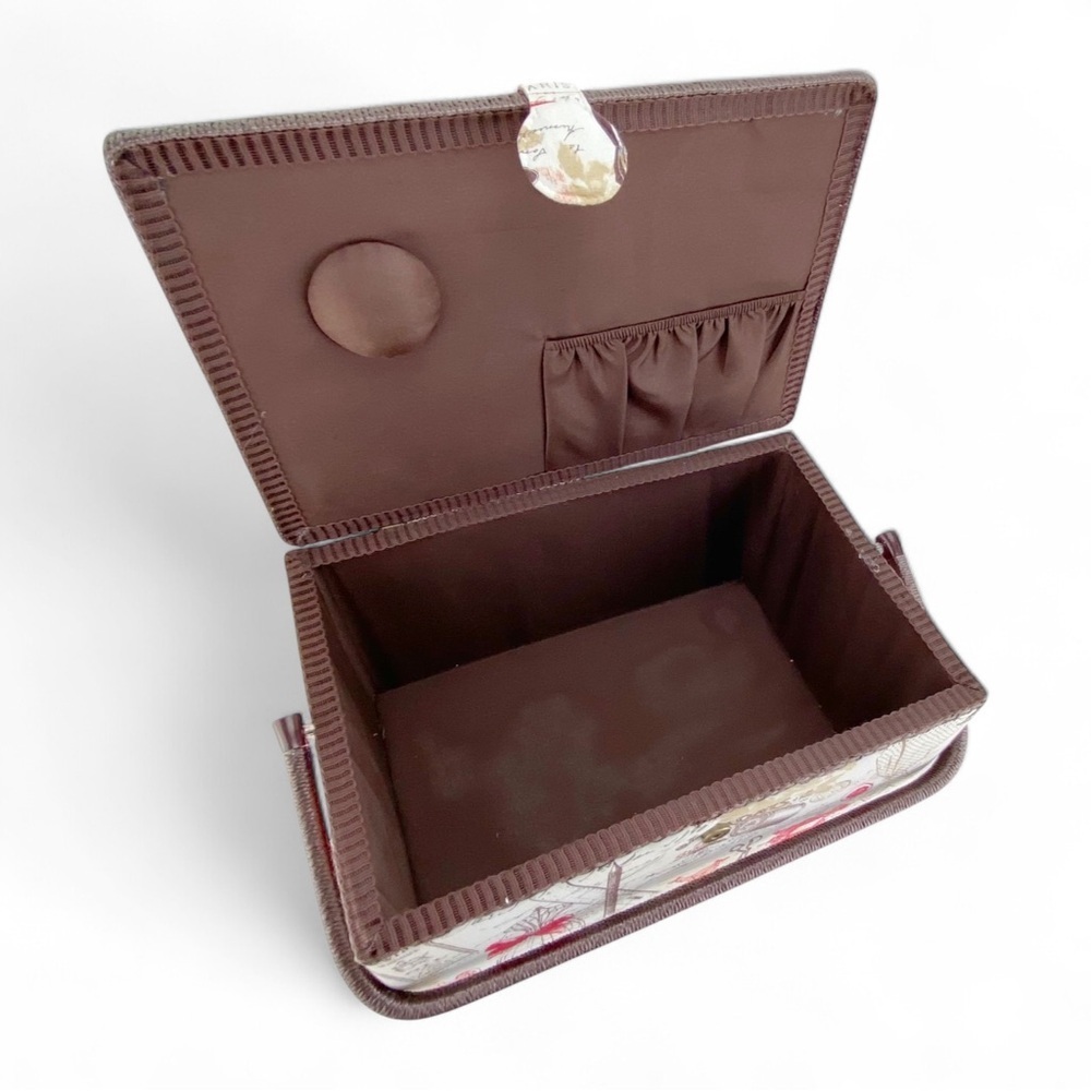 Large Rectangle Sewing Basket with Pincushion 15"x10"x 8"​ - Picture 6 of 6